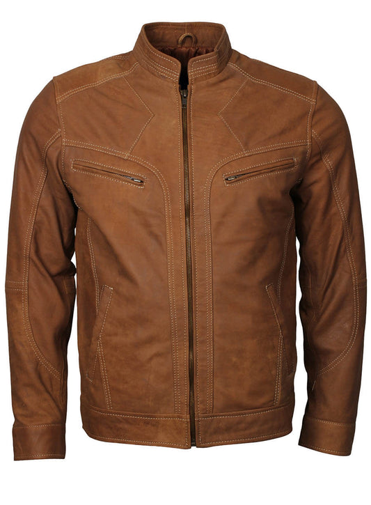 Adonis Men Fashion Tan Jacket