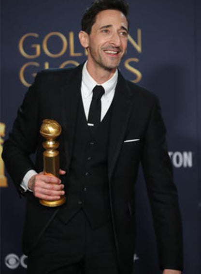 Adrien Brody Golden Globes 2025 Black Blazer