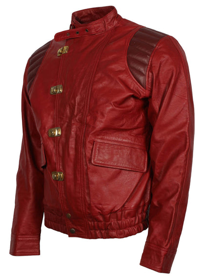 Akira Kaneda Men Red Leather Jacket