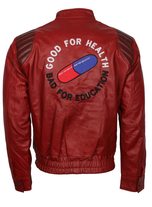 Akira Kaneda Men Red Leather Jacket