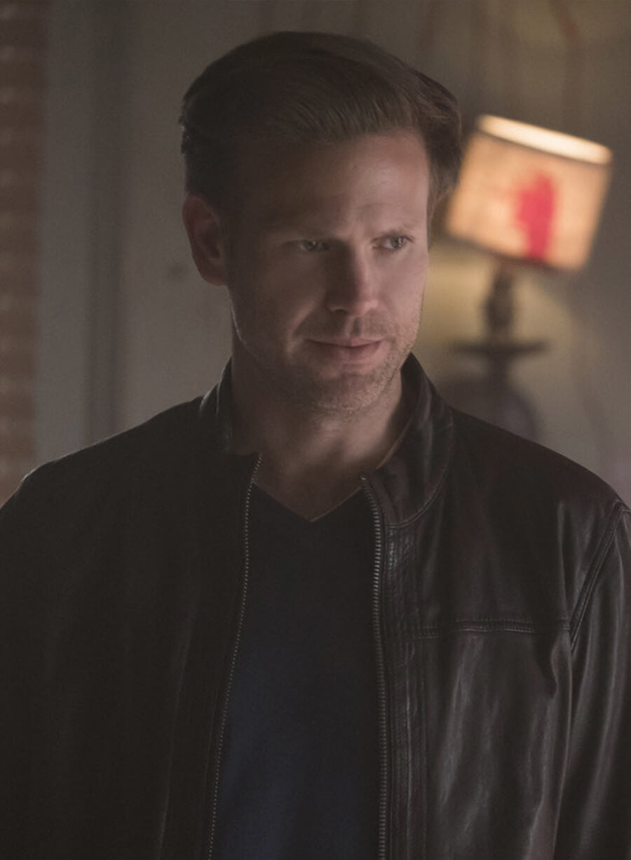 Alaric Saltzman The Vampire Diaries S07 Brown Leather Jacket