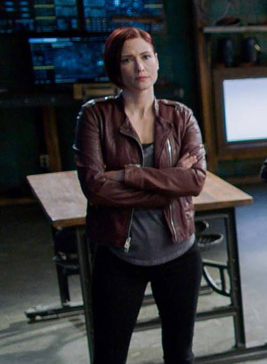 Alex Danvers Supergirl Maroon Leather Jacket