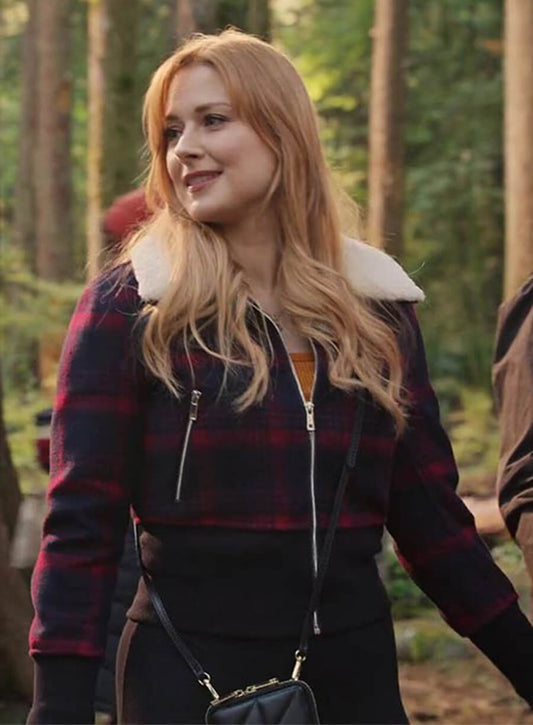 Alexandra Breckenridge Virgin River Plaid Wood Jacket