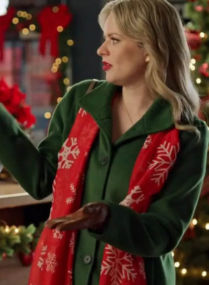 Andrea Brooks Snowy With A Chance Of Christmas Green Coat