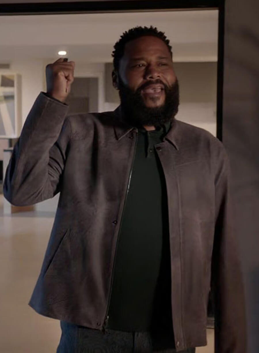 Anthony Anderson Black-ish Grey Leather Jacket