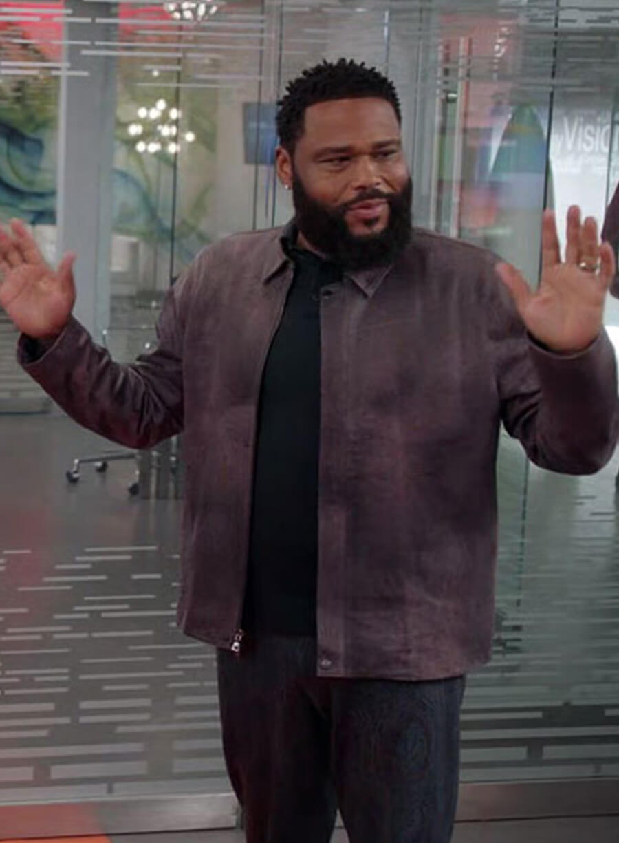 Anthony Anderson Black-ish Grey Leather Jacket