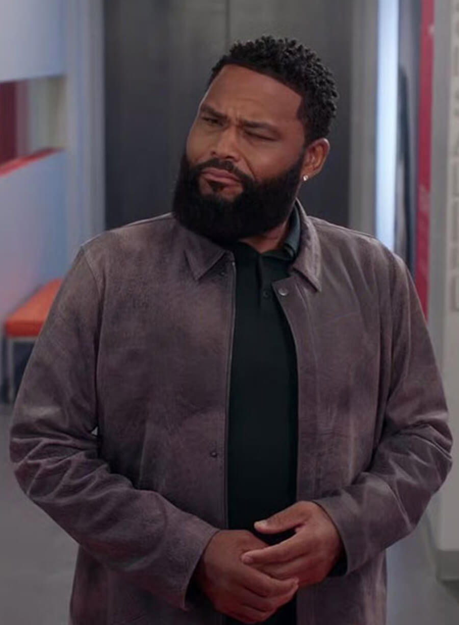 Anthony Anderson Black-ish Grey Leather Jacket