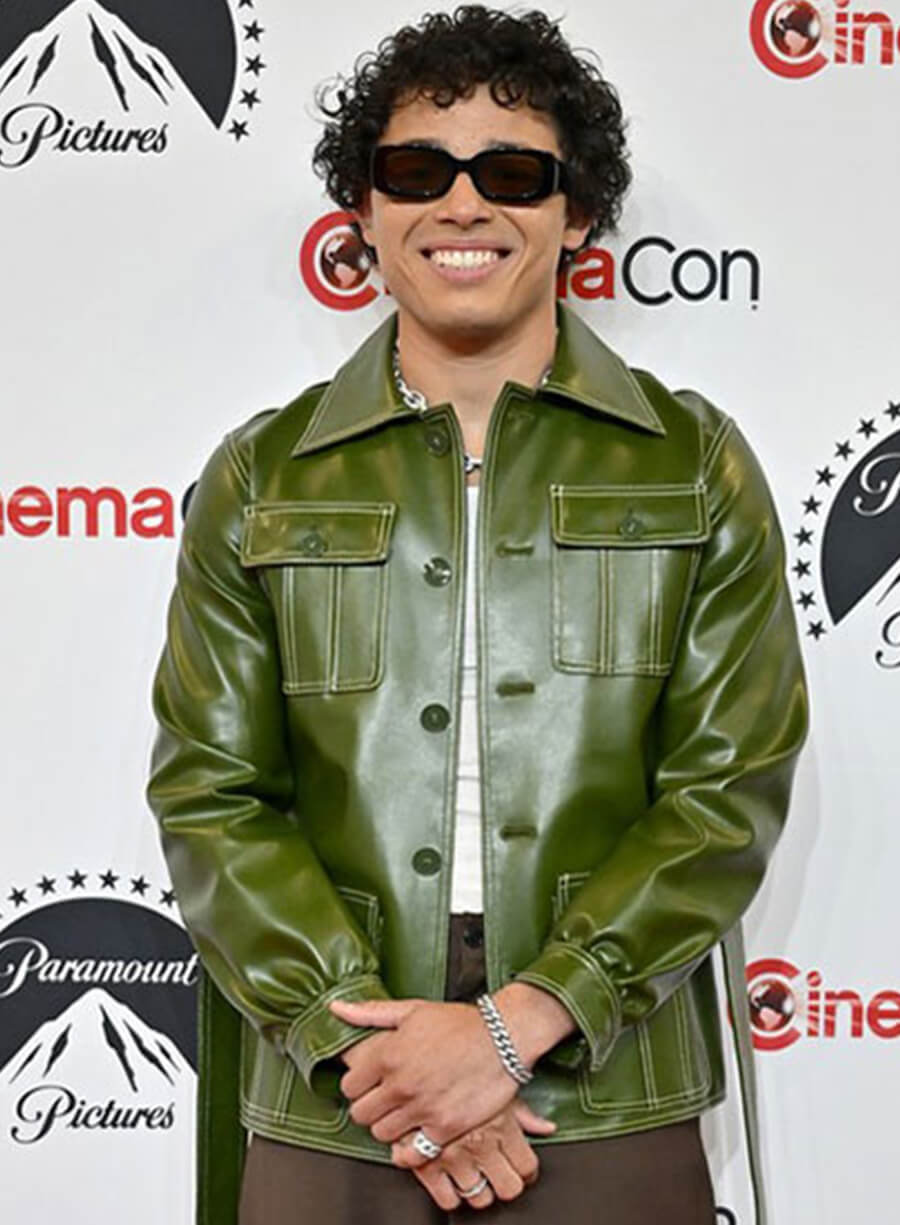 Anthony Ramos Green Leather Jacket