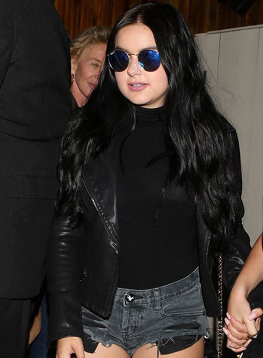 Ariel Winter Black Biker Leather Jacket