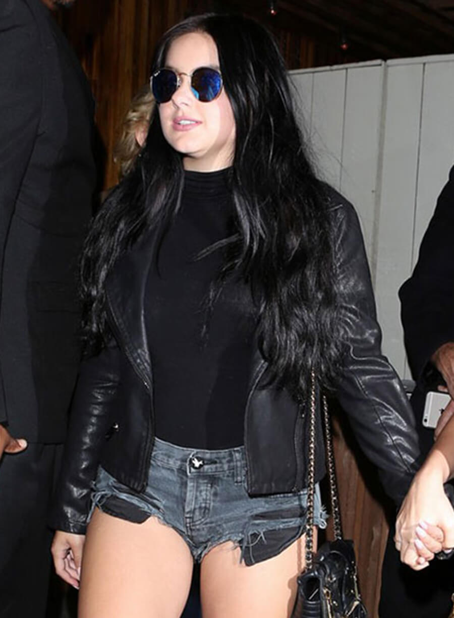 Ariel Winter Black Biker Leather Jacket