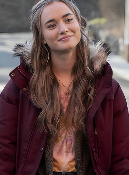 Audrey Bishop Dexter New Blood Maroon Parka Jacket