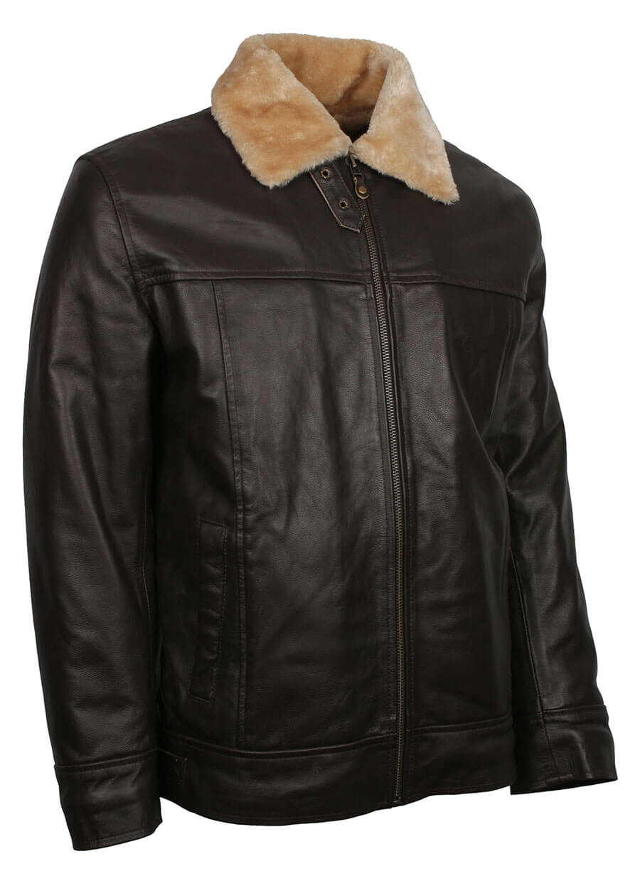 B3 Black Aviator Leather Jacket