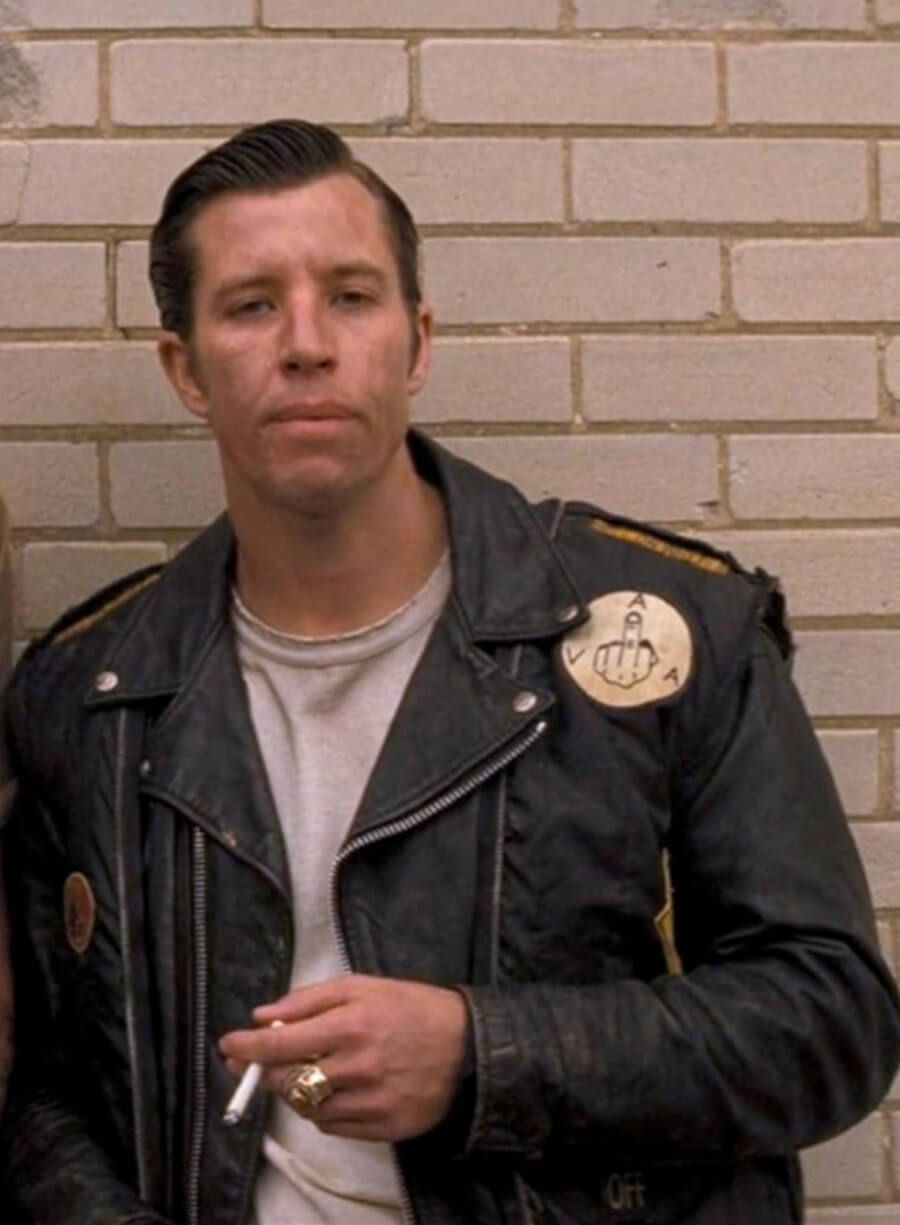 Beau Knapp The Bikeriders Black Leather Jacket