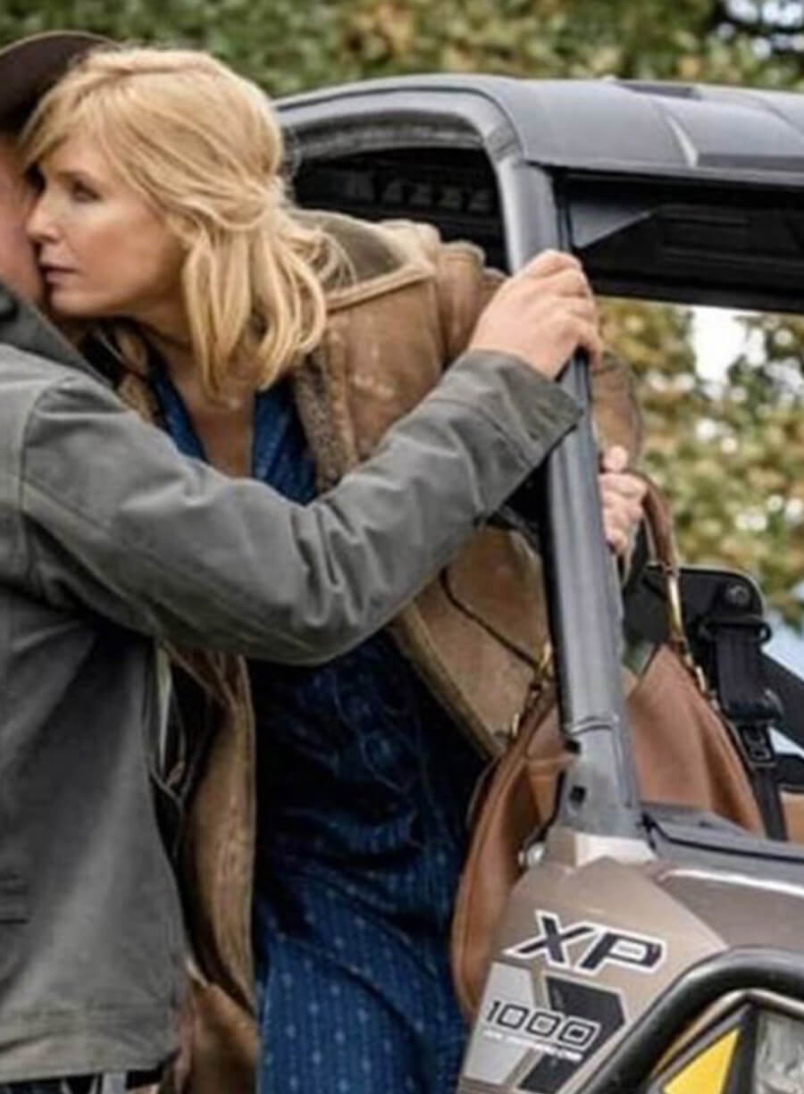 Beth Dutton Brown Leather Coat