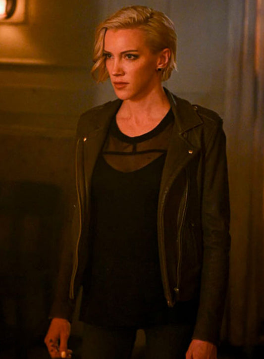 Black Canary Arrow Black Leather Jacket