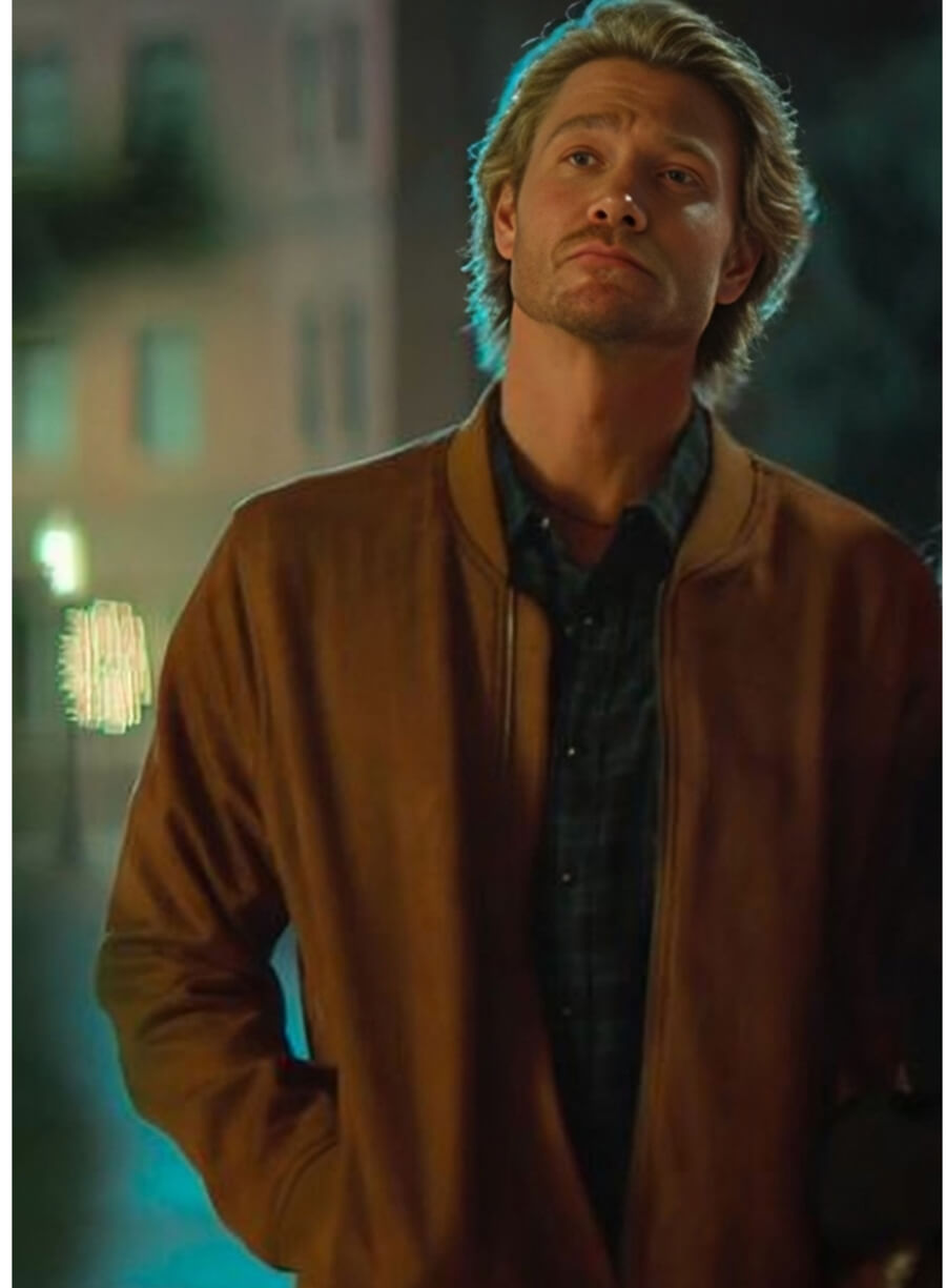 Chad Michael Murray The Merry Gentlemen Brown Suede Bomber Jacket