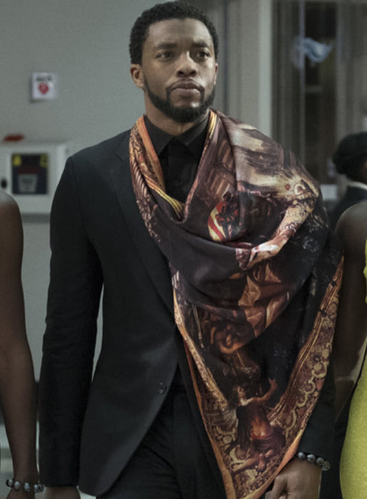 Chadwick Boseman T'Challa Black Panther Black Blazer