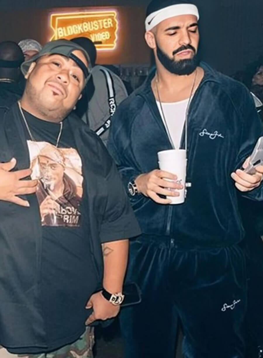 Champagne Papi Drake Blue Velvet Tracksuit