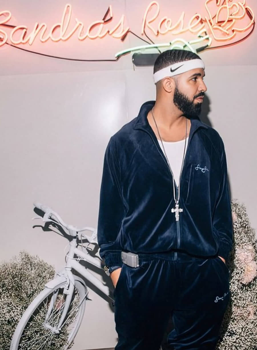 Champagne Papi Drake Blue Velvet Tracksuit