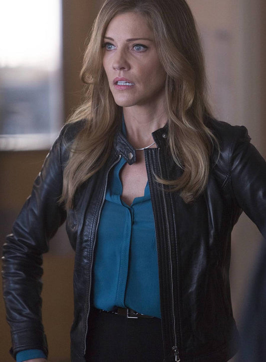 Charlotte Tricia Helfer Lucifer S02 Black Leather Jacket