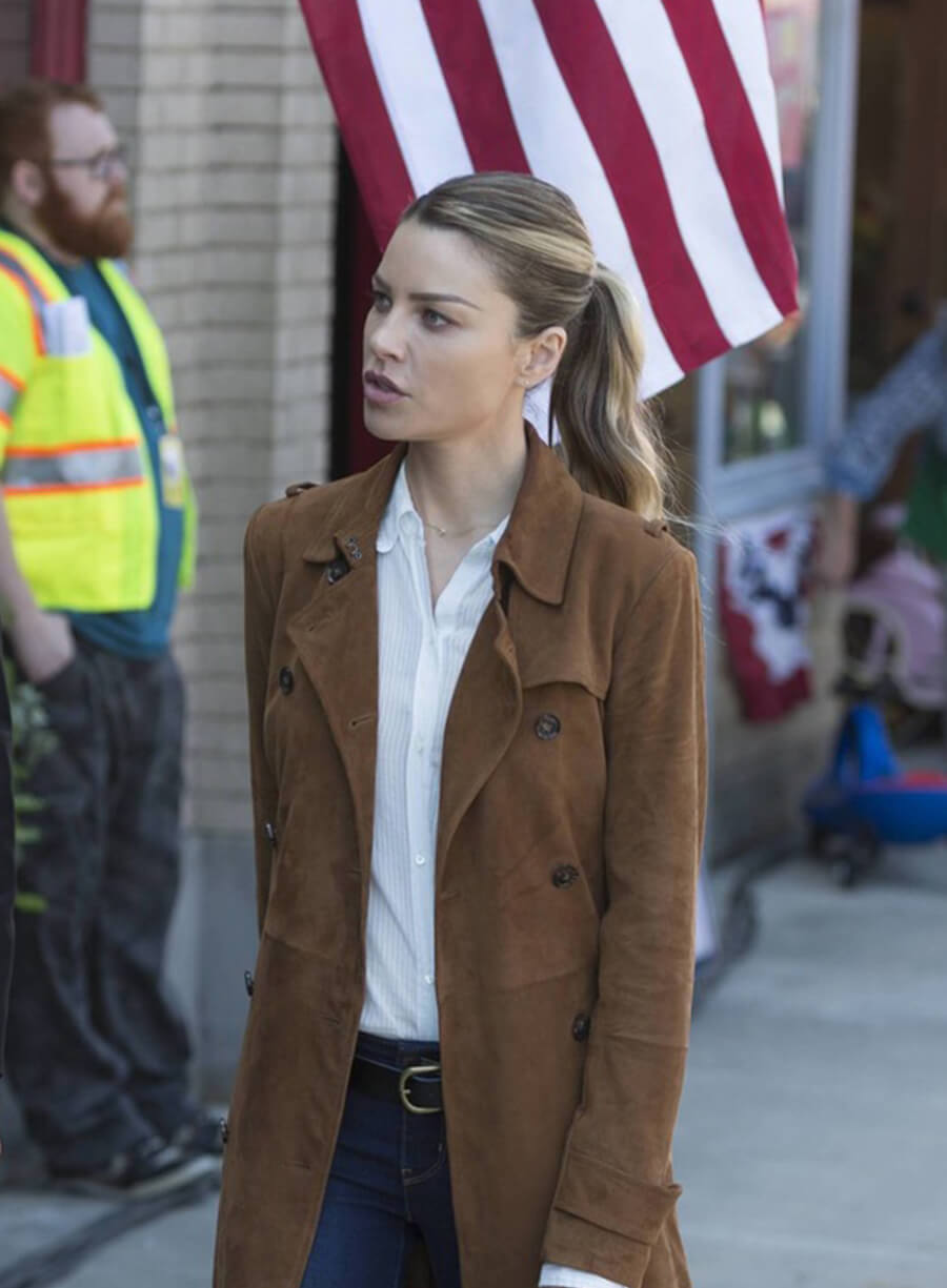 Chloe Decker Lucifer S02 Brown Suede Coat