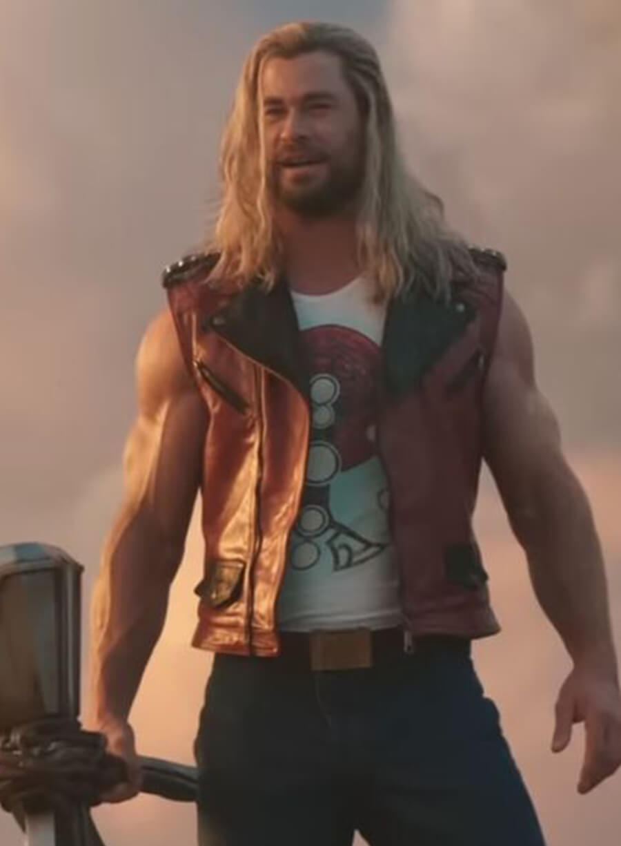 Chris Hemsworth Thor Love and Thunder Leather Vest