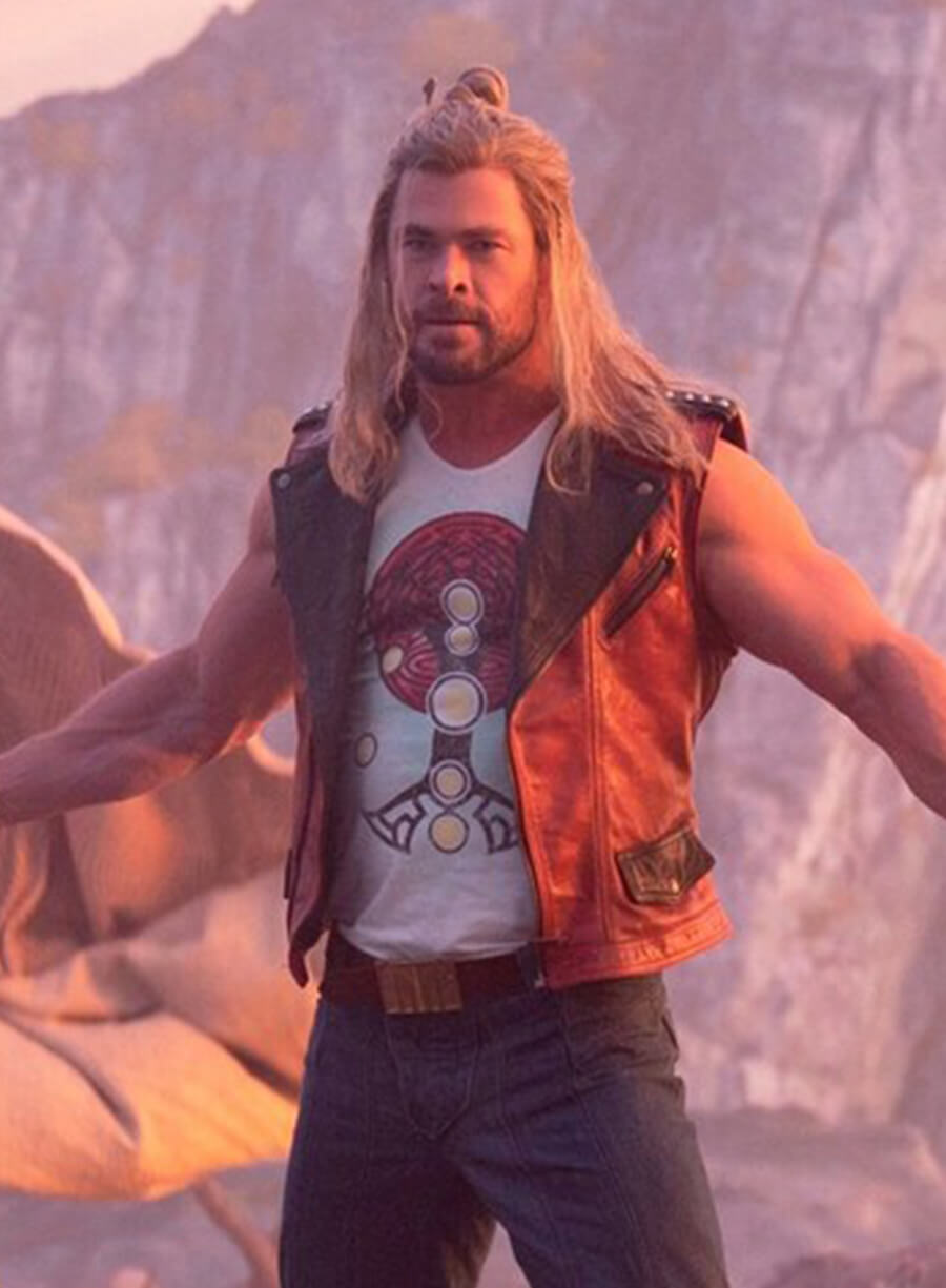 Chris Hemsworth Thor Love and Thunder Leather Vest