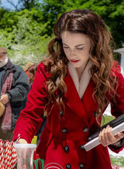 Elizabeth Bennett Christmas At Pemberley Manor Red Wool Coat