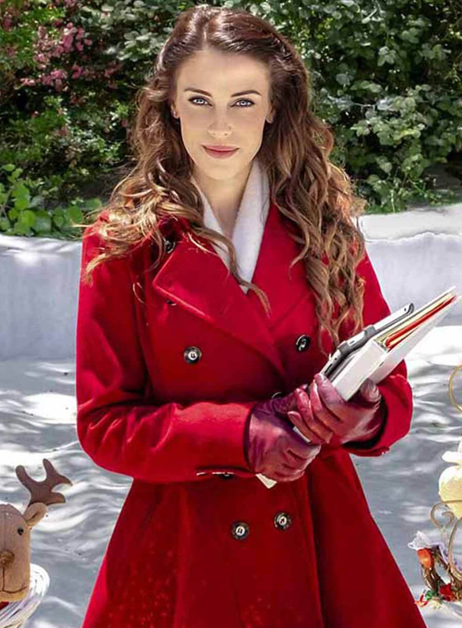 Elizabeth Bennett Christmas At Pemberley Manor Red Wool Coat