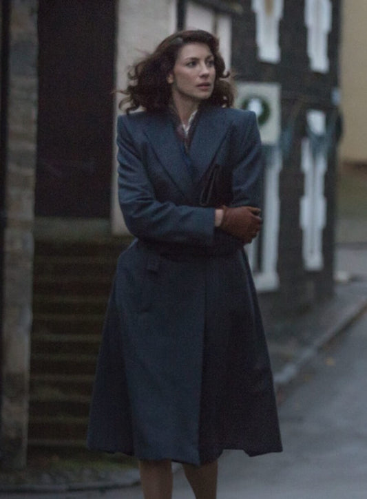 Claire Fraser Outlander Grey Wool Coat