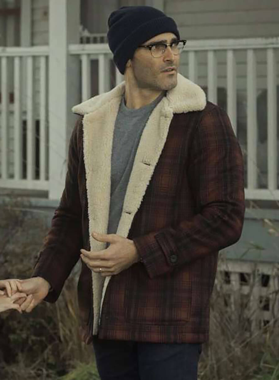 Clark Kent Superman & Lois Plaid Sherpa Jacket