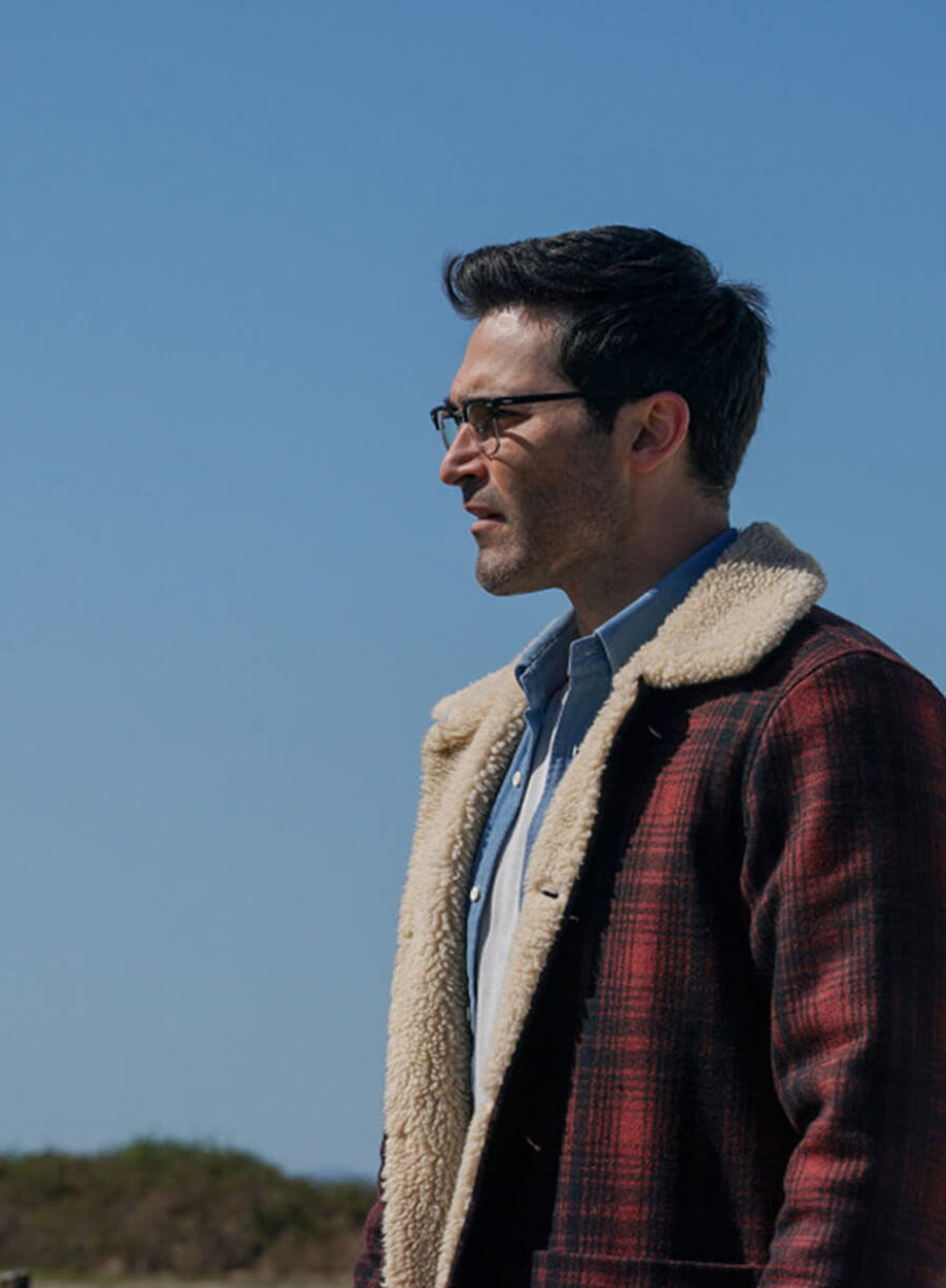 Clark Kent Superman & Lois Plaid Sherpa Jacket