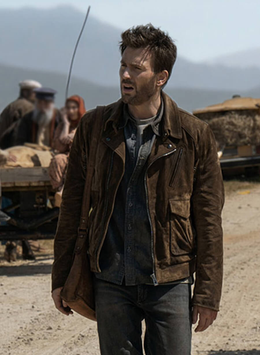 Cole Turner Ghosted Brown Leather Jacket