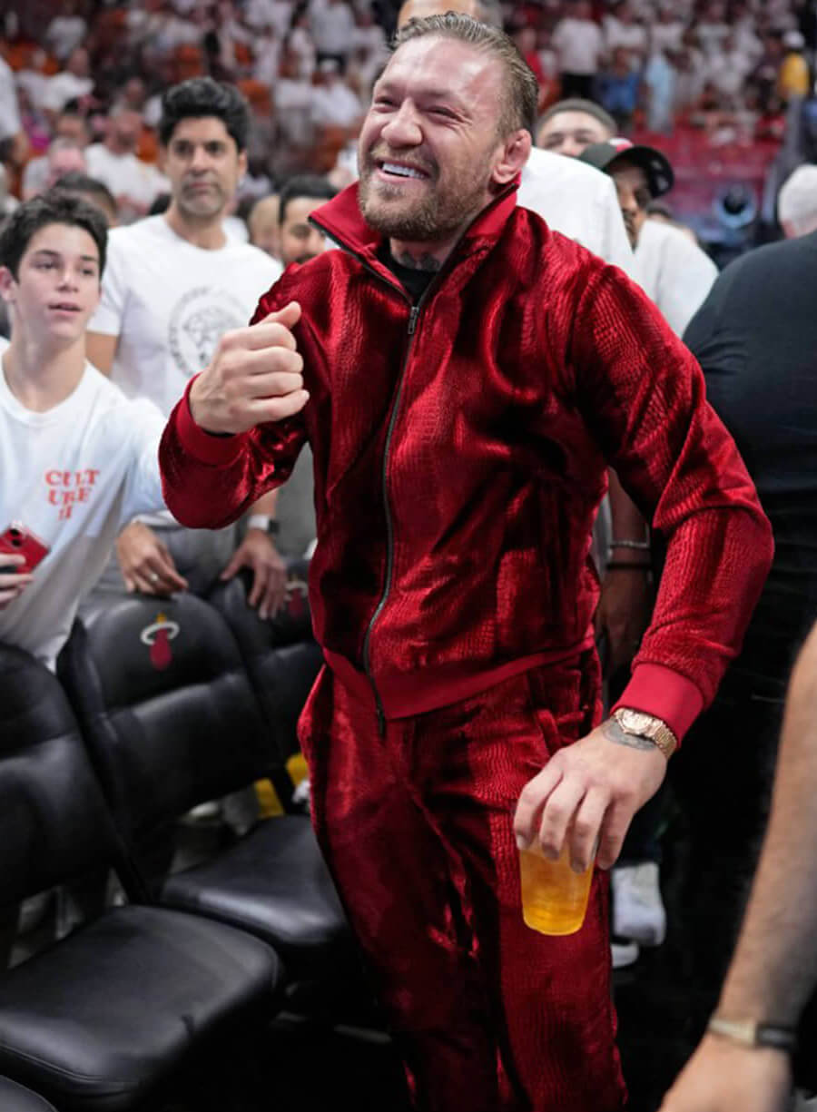 Conor McGregor Velvet Red Tracksuit