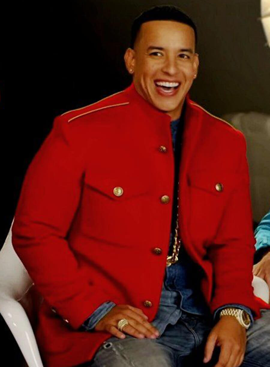 Daddy Yankee Red Wool Jacket