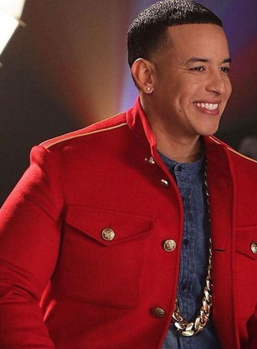 Daddy Yankee Red Wool Jacket