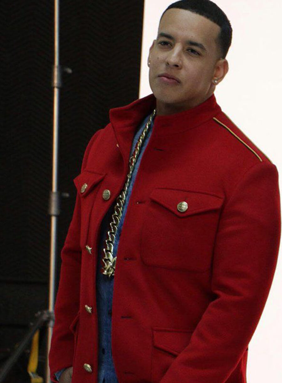 Daddy Yankee Red Wool Jacket