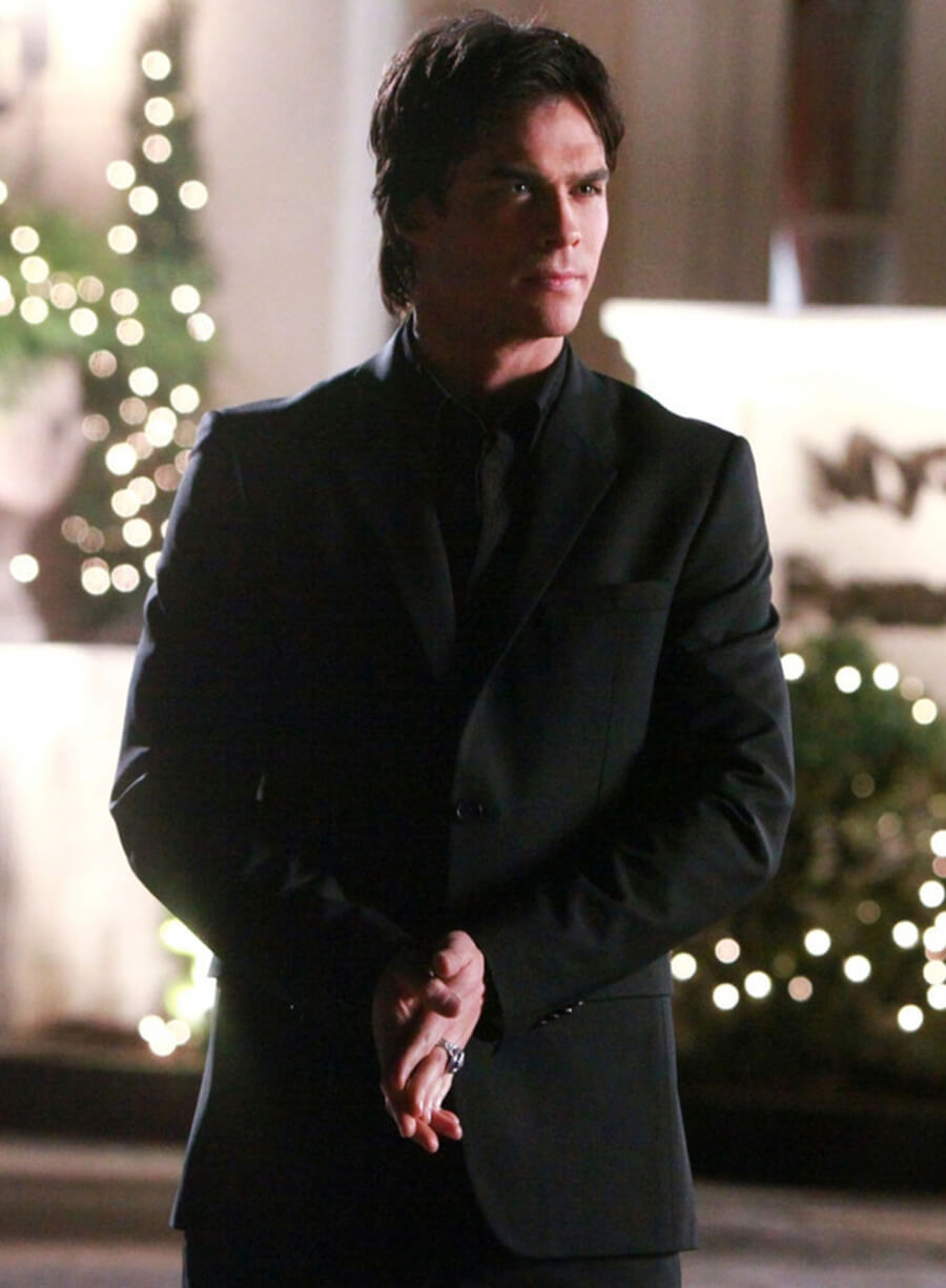 Damon Salvatore The Vampire Diaries S01 Black Blazer