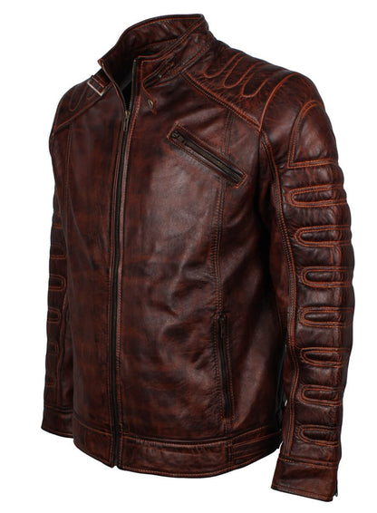 Dark Brown Padded Men's Fashion Jacket