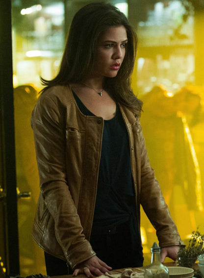 Davina Claire The Originals S04 Brown Leather Jacket