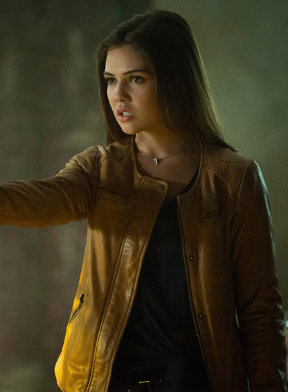 Davina Claire The Originals S04 Brown Leather Jacket