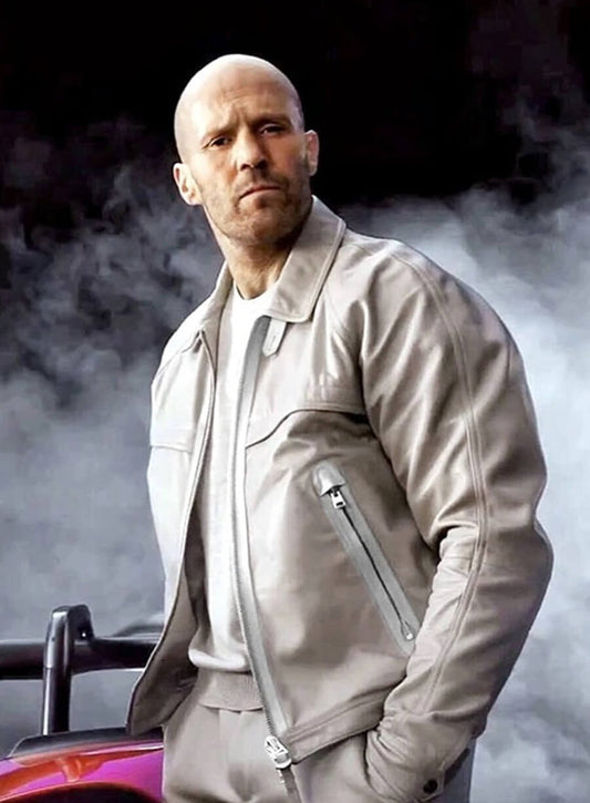 Deckard Shaw Fast X White Leather Jacket