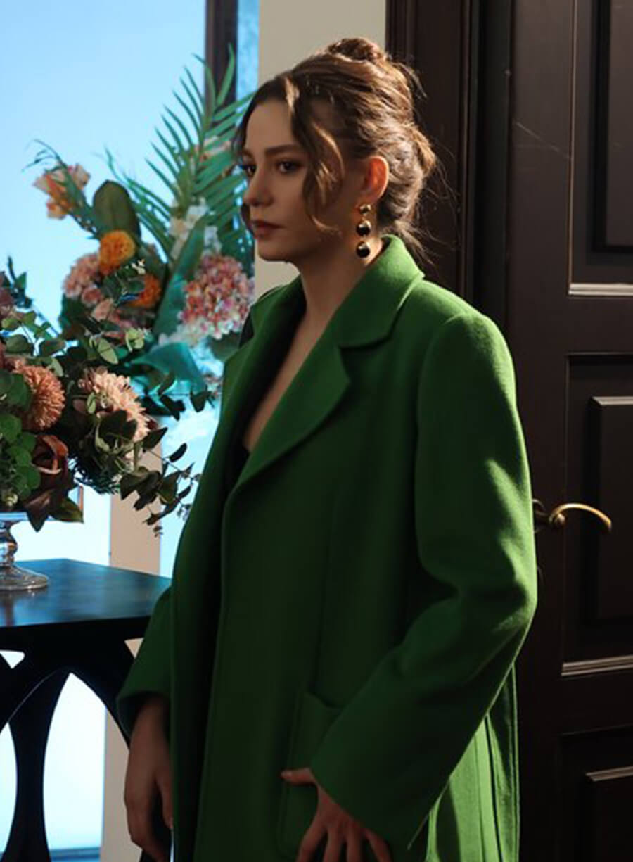 Devin Akin The Family S01 Green Wool Coat