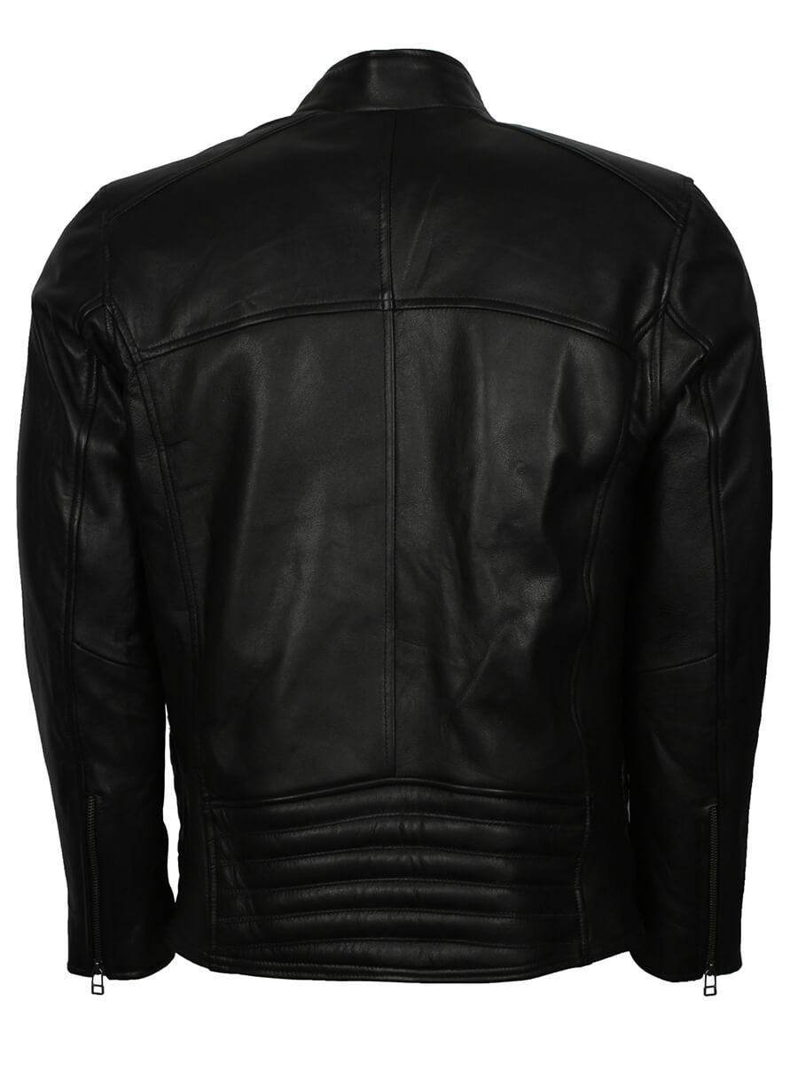 Diamond Quilted Men Fashion Leather Jacket