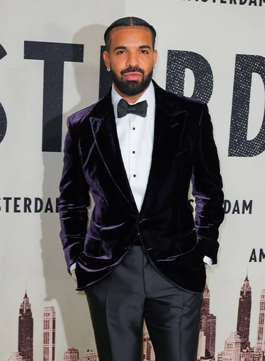 Drake Purple Velvet Blazer