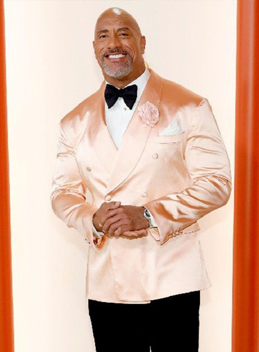 Dwayne Johnson Pink Velvet Blazer