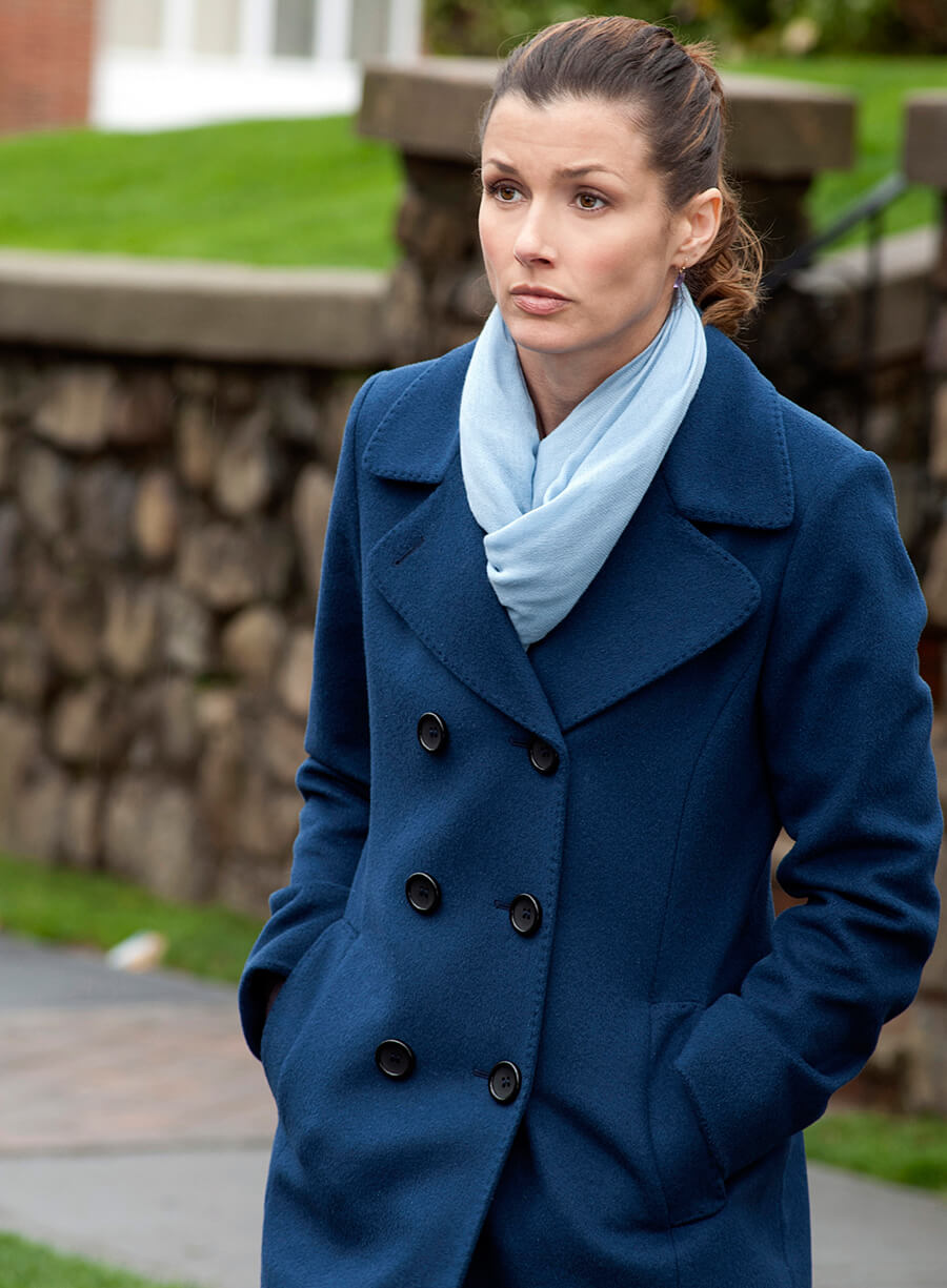 Erin Reagan Blue Bloods Blue Wool Coat