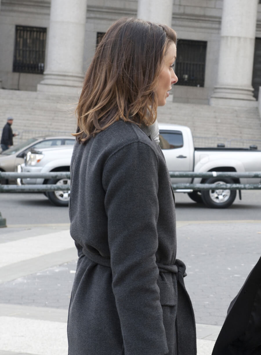 Erin Reagan Blue Bloods Grey Wool Coat