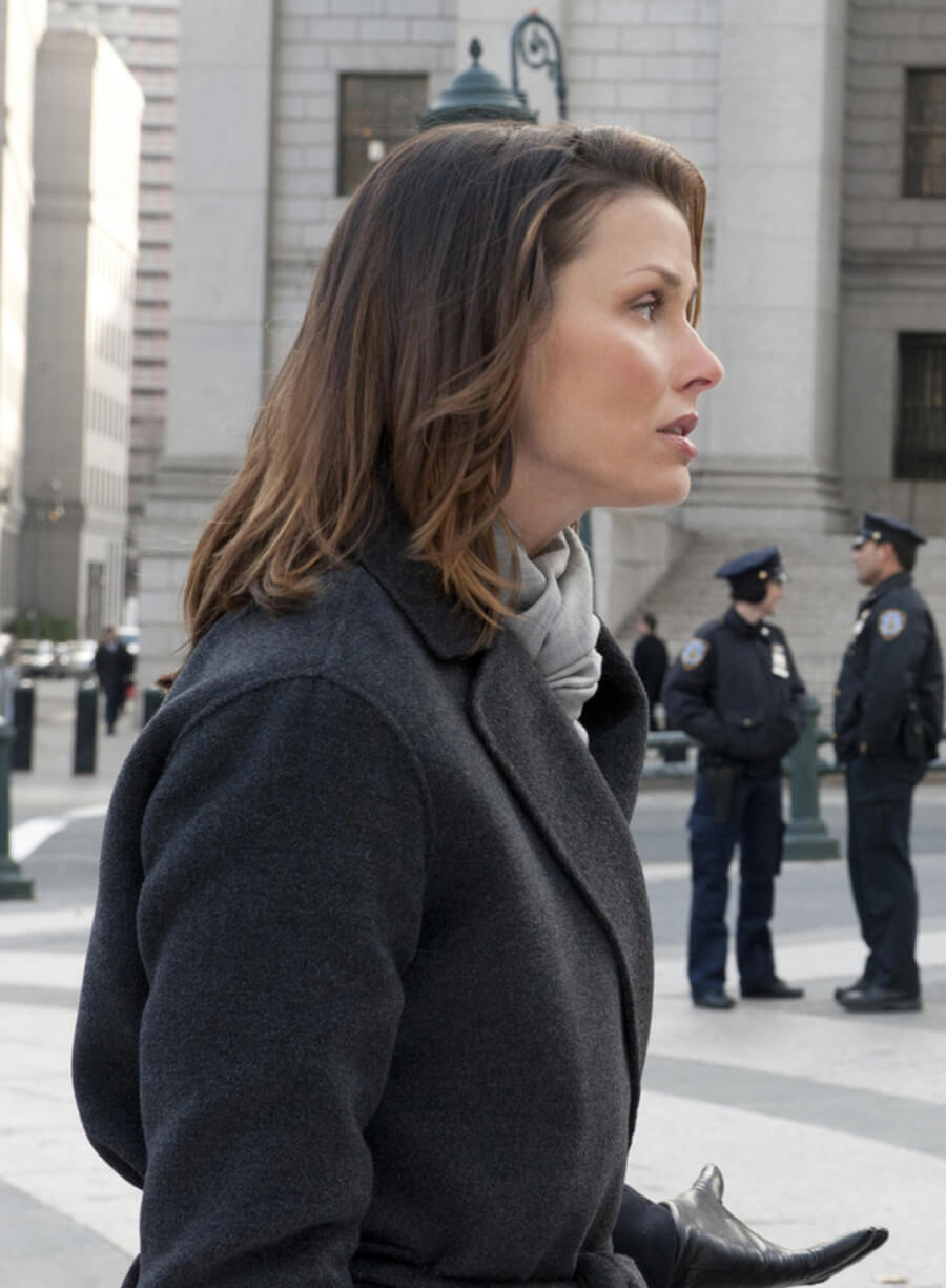 Erin Reagan Blue Bloods Grey Wool Coat