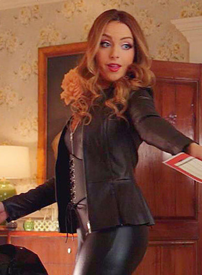 Fallon Carrington Dynasty Black Leather Jacket